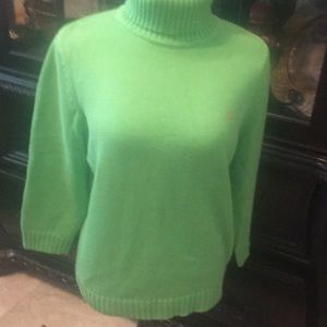 Ralph Lauren Lime Green Sweater3/4 length sleeves